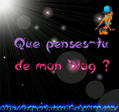 que pense tu de mon  blog ?